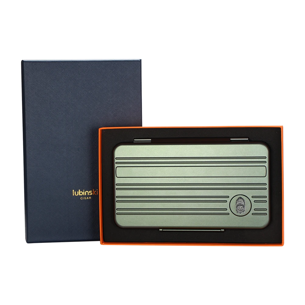 LUBINSKI معدن السيجار المرطب سامسونج سبيكة ترطيب حقيبة السيجار حالة السفر المحمولة 5 CT صندوق المرطب #6