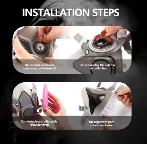 Imagen 2 del producto Mascarilla de Gas respirador 6200, media cara con filtro 2097, juego de gafas para pintura epoxi en polvo, vapor orgánico, formaldehído, soldadura, molienda