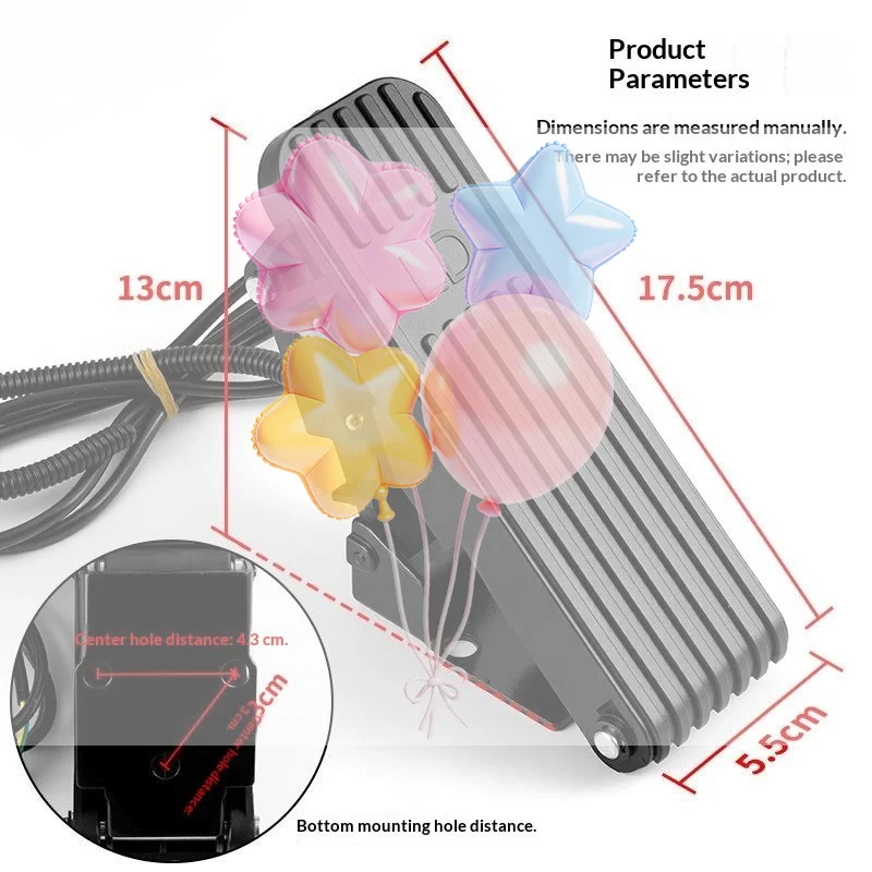 Universal Foot Pedal Electric Scooter Accelerator Anti-corrosion Throttle for E-bike Tricycle Repair Spare Parts