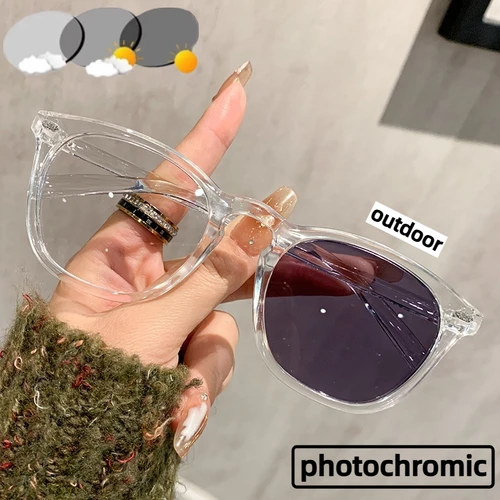 Nuevas gafas fotocromáticas Unisex, gafas ordinarias que cambian de Color para exteriores, gafas de ordenador con bloqueo UV y luz azul para exteriores