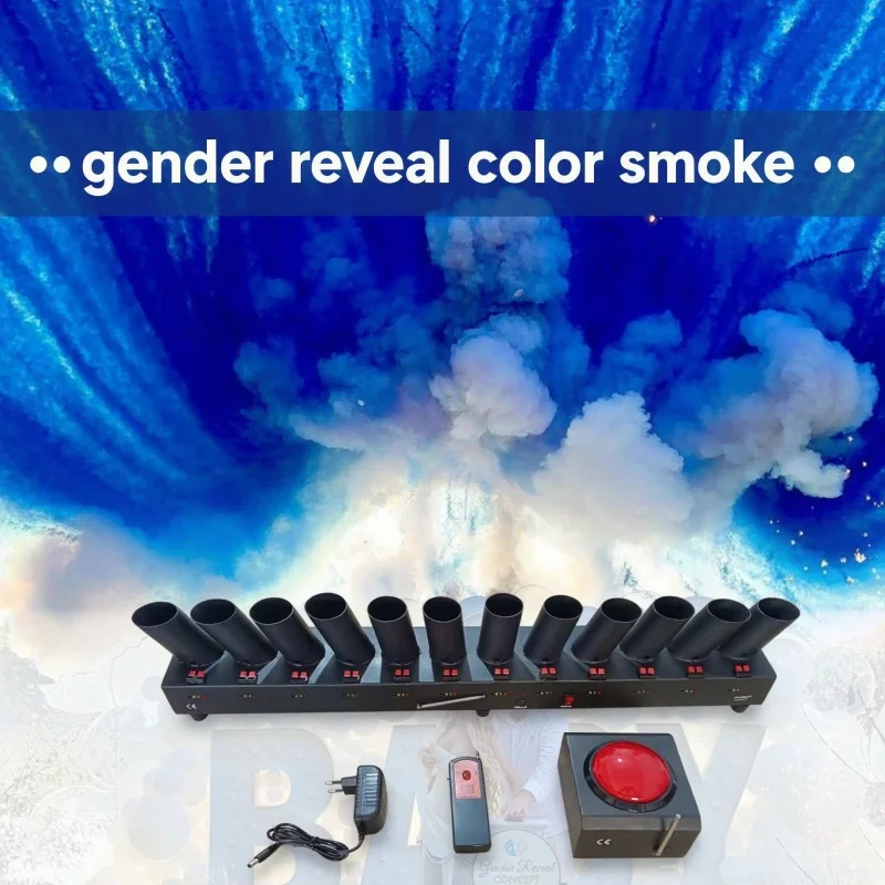 12 Fog Trigger Effect Fan Smoke Machine For Gender Reveal Wedding Party Stage Atmosphere Show