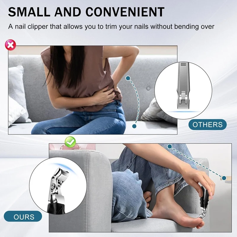 Набор кусачек для ногтей ABNO-2, кусачки для ногтей на ногах, кусачки для ногтей Clipmaster Pro, кусачки для ногтей с широким отверстием для ногтей