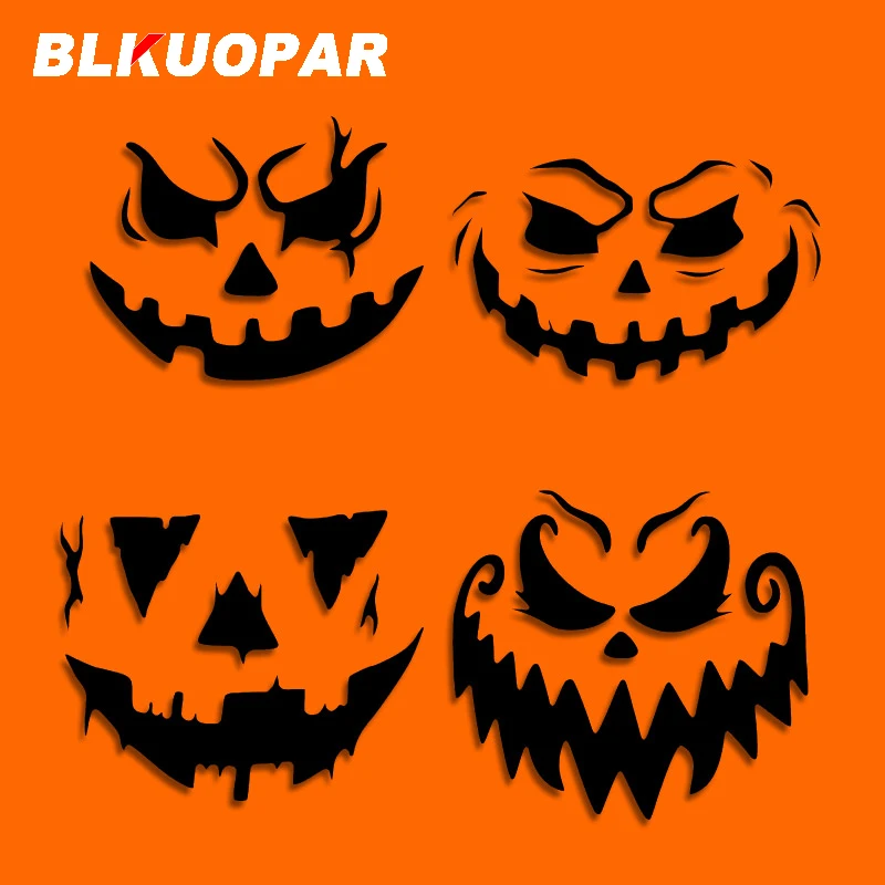 BLKUOPAR Pumpkin Grimace Horrifying Car Stickers Personality Waterproof Decal Windows Trunk Die Cut Caravan Laptop Car Styling