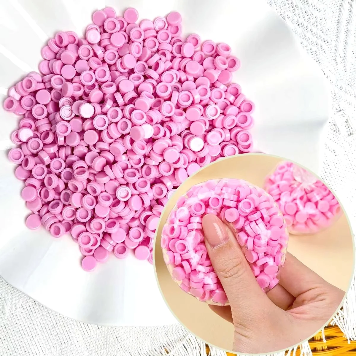 Small Round Granules Beads Filler for DIY Squishy Bobo Ball Plug Beads Squeeze Toy Stuffing Handmade Stress Relief Craft Accesso