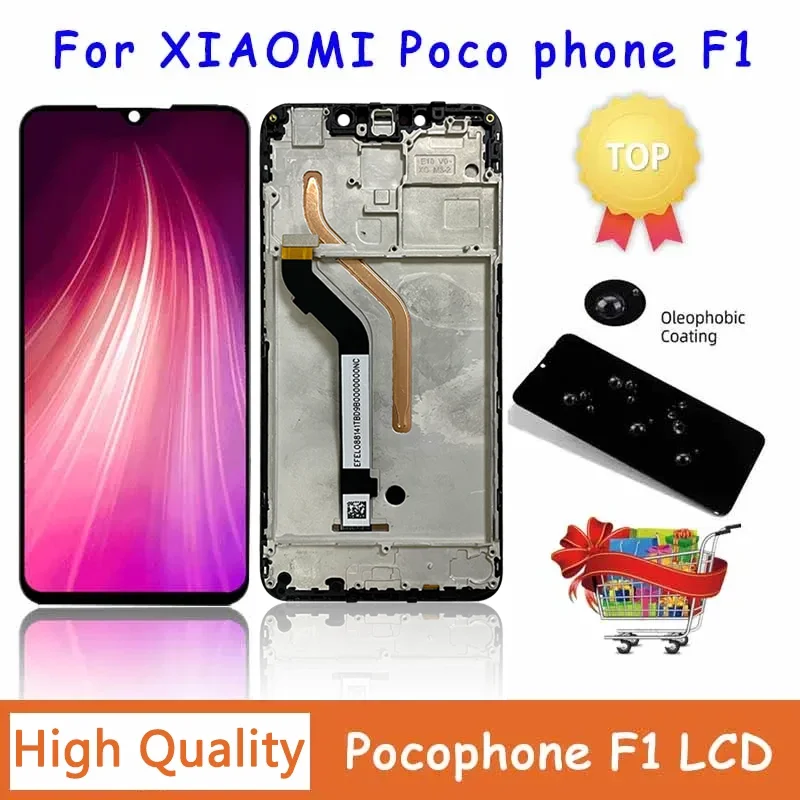 

AAA+ For Xiaomi poco F1 PocoF1 LCD Display 10 Touch Screen Digitizer Assembly for xiaomi mi Pocophone F1 PocophoneF1 lcd screen