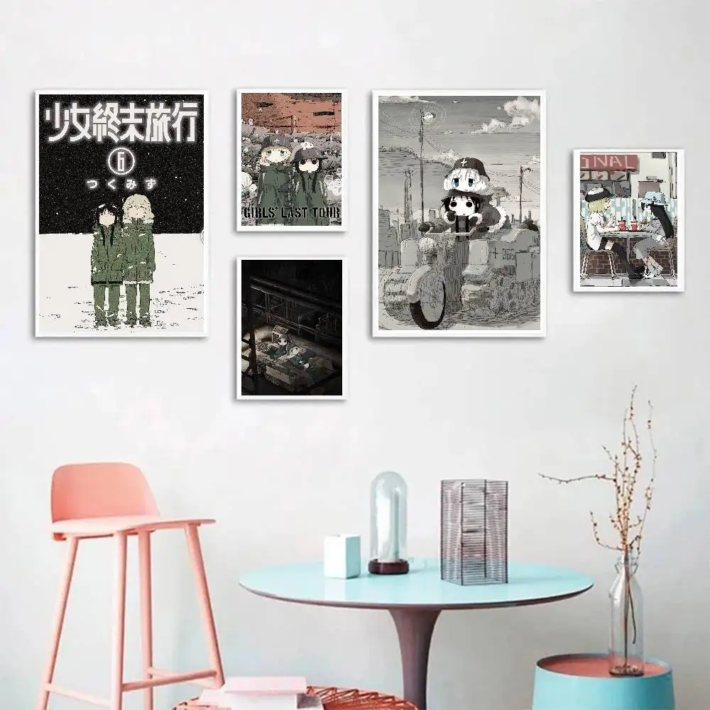 Girls Last Tour Anime Posters Living Room Bar Cafe Quality Canvas Vintage Style Comics Painting Art Home Wall Decor Picture