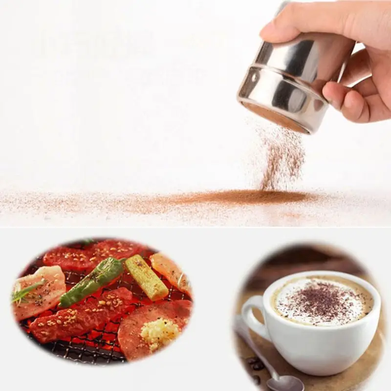 Stainless Steel Flour Condiment Container Chocolate Mesh Shaker Powder