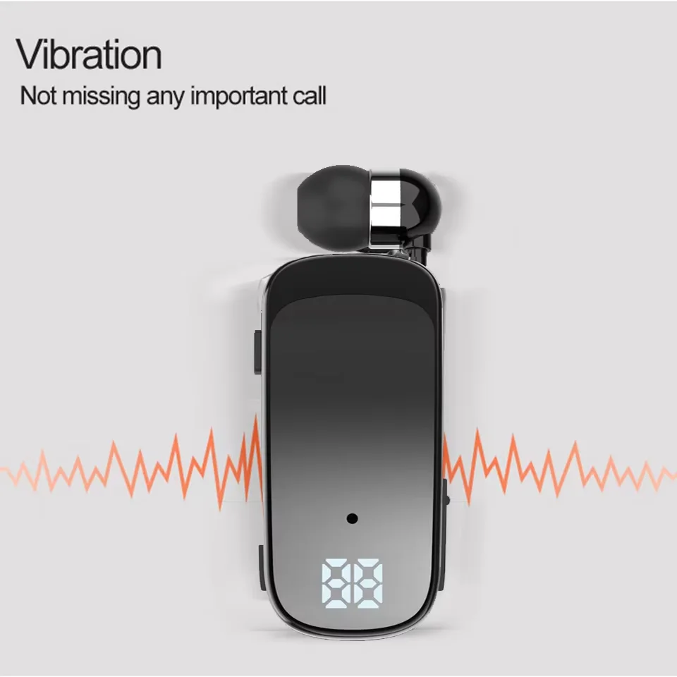 K65 PK K55 F920 Pro Lavalier Business Bluetooth 5.2 Headphone 20H Music LED Digital Display Noice Cancelling Wireless Earphones