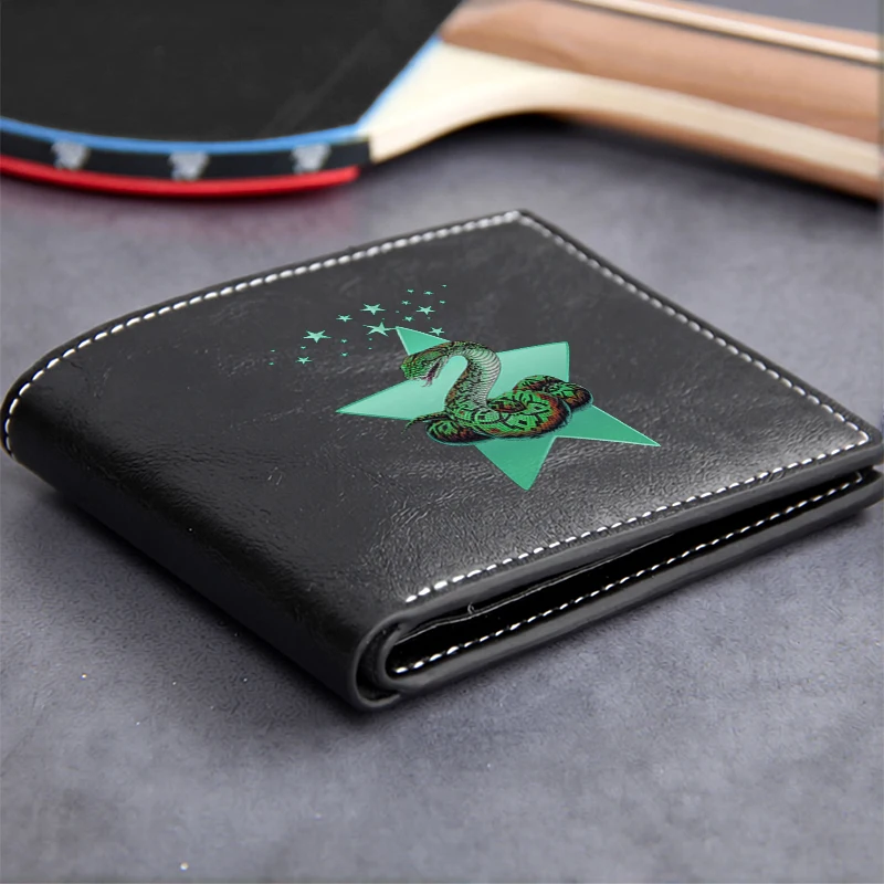 Star Serpent Embossed PU Leather Wallet for Men Premium Lightweight Durable Business Style Compact Design
