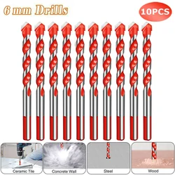10pcs Drill Bit Multi-function Triangle Drill For Ceramic Tile Concrete Wall Metal Wood Drilling Hole Cutter Glass Drill Bit
