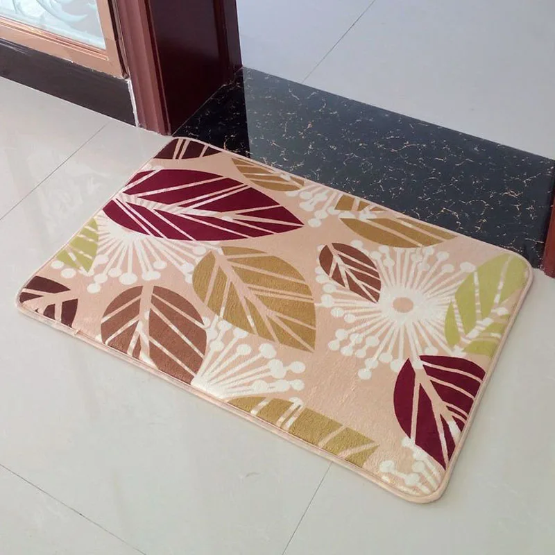 Modern Style Home Decoration Floor Mat Living Room Foyer Entrance Door Anti Dirty Foot Mat Rectangular Soft Plush Floor Mat