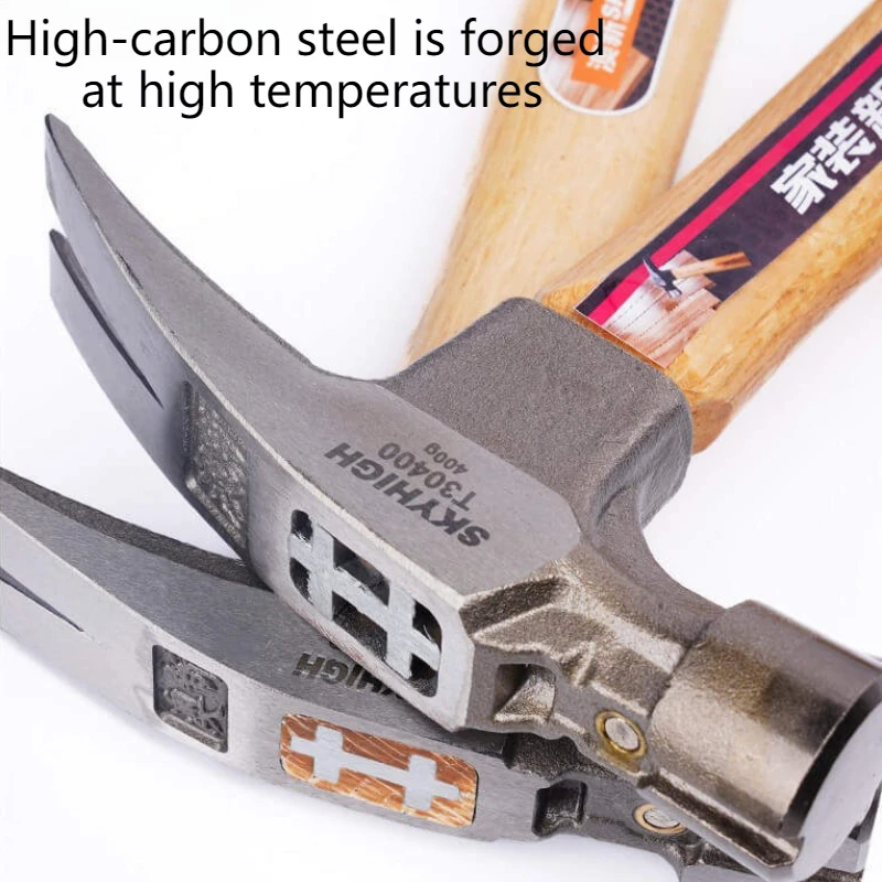 Right Angled Claw Hammer Strong Magnetic Adsorption Hammers Multifunctional Carbon Steel Floor Hammer Hand Tools Accessories