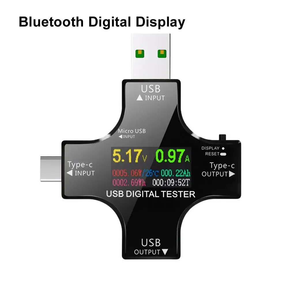 

USB-Тестер TFT цветной Bluetooth Type-C PD цифровой вольтметр Цифровой Амперметр Измерение напряжения Usb