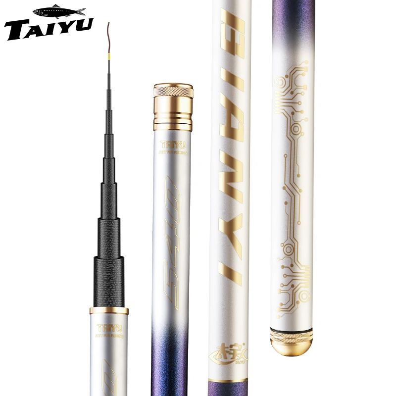 

TAIYU 3.6M 4.5M 5.4M 6.3M 7.2M carbon fiber ultra- stream trout rod 74cm compact and portable Taiwan fishing rod
