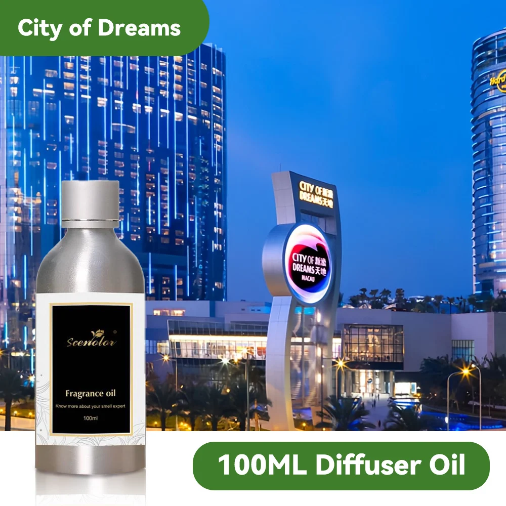 100ML Pure Plant Essential Oil City of Dreams Hotel Room Fragrance Oil with Dropper High Concentrated Perfume Oils Air Freshener