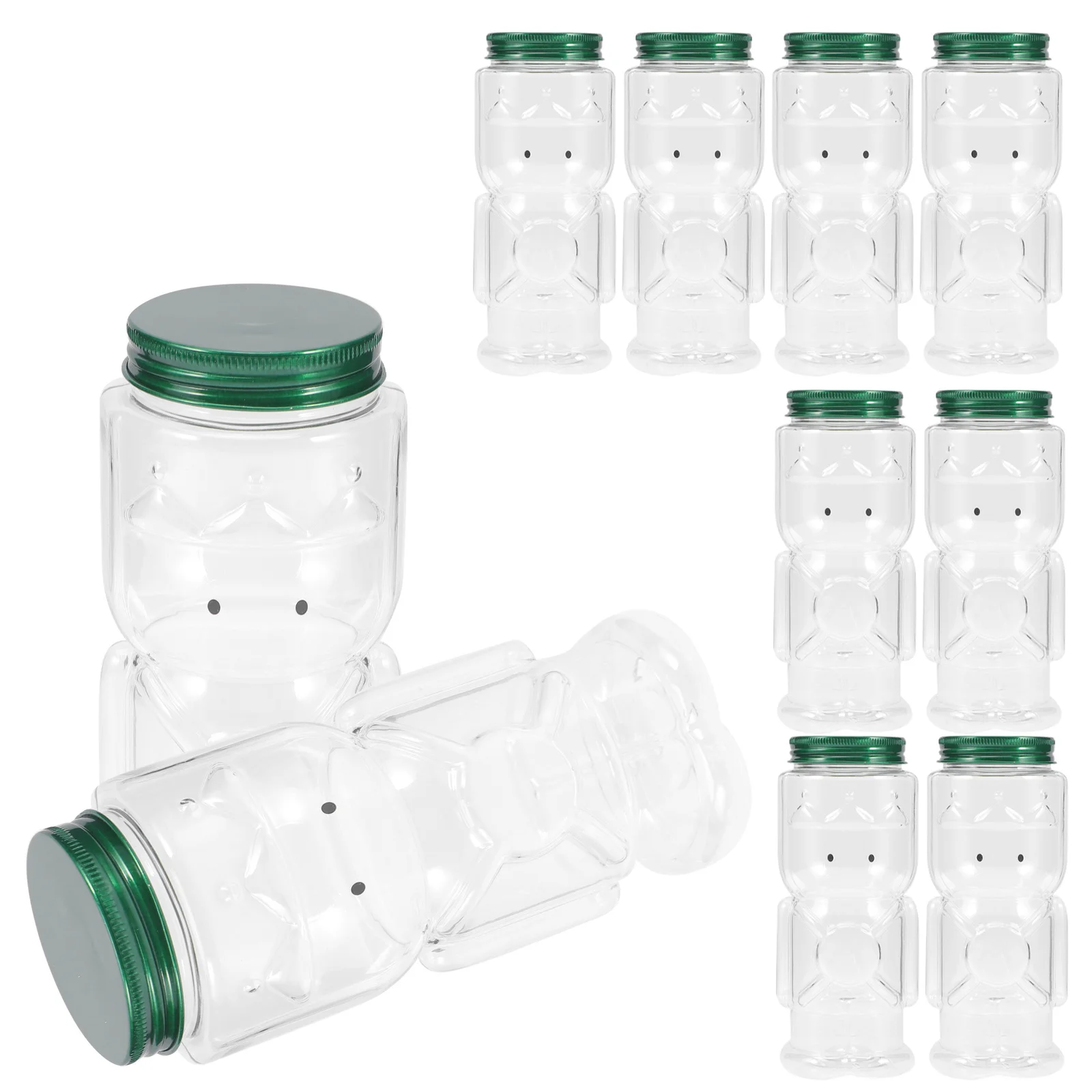 

10pcs Yogurt Cups Transparent Juice Bottles Portable Smoothie Bottles For Travel Home Party Reusable Pet Beverage Containers