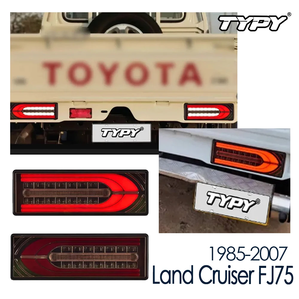 

Задний фонарь TYPY для Toyota Land Cruiser FJ75, светодиодный, 1985-2007, задний противотуманный фонарь, стоп-сигнал, указатель поворота, автомобильные аксессуары