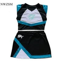 Euphoria Cheerleader Uniform Maddy Outfit Long Sleeve Crop Top with Mini Skirt Set High School Womens Cheerleading Costume 5