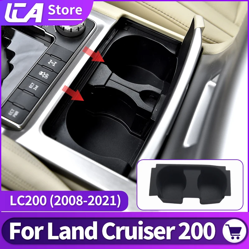 For Toyota Land Cruiser 200 2008-2021 gearbox storage box soft leather case Lc200 water cup mat tray decoration accessories