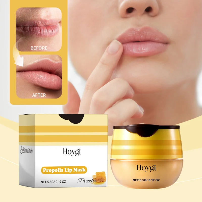 

Propolis Lip Mask - Help Moisturize Lips, Hydrate, Fade Lip Lines, Prevent Dryness, Exfoliate Lips, Restore Smooth, 5.5g