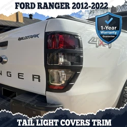Osłona tylnego światła wykończenie dla Ford Ranger 2012-2022 T6 T7 T8 WILDTRAK XLT XL XLS ograniczona zewnętrzna osłona tylna lampa matowa czerń