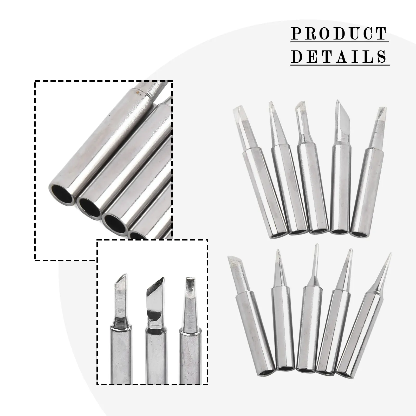 New Practical Soldering Iron Tip Soldering Iron Tips Tips Soldering Iron Tip Wide Application Dimension Silver