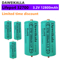 100% original LiFePO4 3.2 rechargeable battery, professional lithium iron phosphate battery with screws, 32700 V, 12.8 Ah