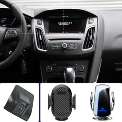 Car Phone Holder For Ford Focus MK3 2012 2013 2014 2015 2016 Mobile Phone Mounts Car Wireless Charging Special Fixed Base