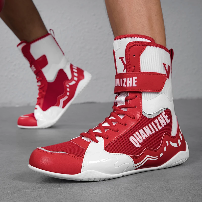 

Men's Boxing Wrestling Shoes Sports Trainers Boxing Trainers Unisex Durable Fitness Training Wrestling Shoes