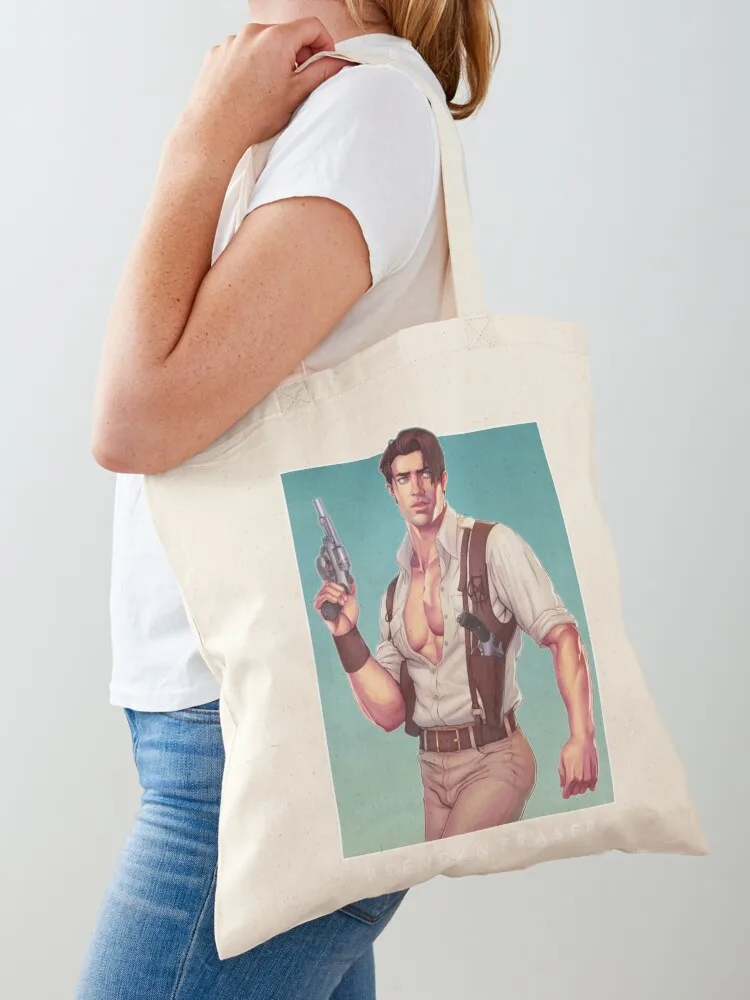 

BRENDAN FRASER Tote Bag reusable shopping bags bag for beach Lady bags large size bags