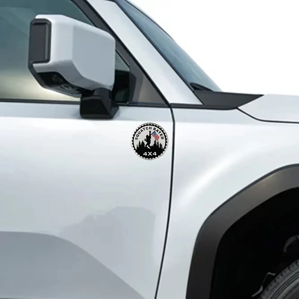 4x4 Off-Road Rating Decal Sticker for Jeep Toyota Mercedes-Benz Land Rover - Big Foot Wildman Emblem Outdoor Vehicle Decal