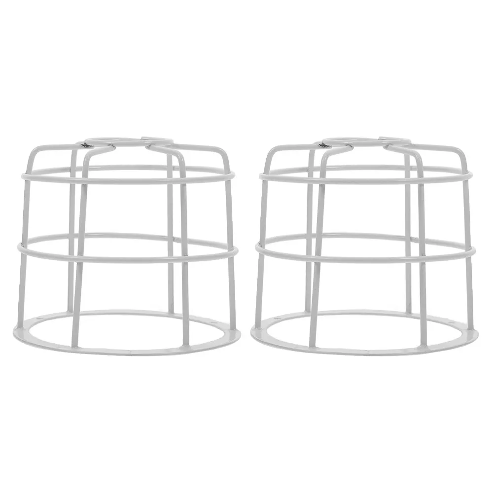 

2Pcs Industrial Vintage Iron Wire Mesh Light Cage Guard for School Bus Signal Warning Lights Explosion Proof Lamp Shade Holder