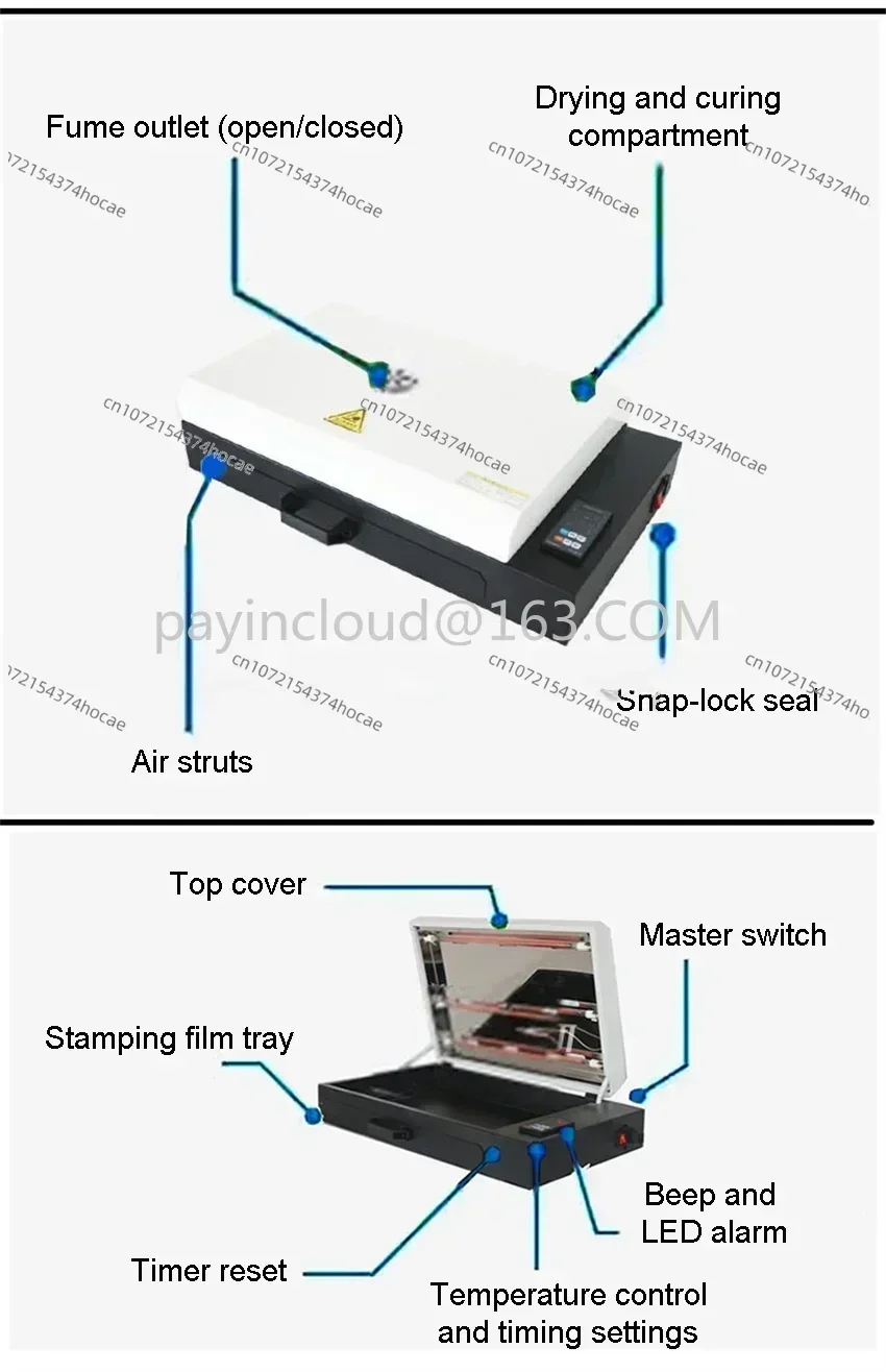 A3 A4 DTF Film Oven PET Film Curing Device Hot Melt Powder Oven Direct To Film T Shirt Transfer Printing DTF Printer Film Dryer