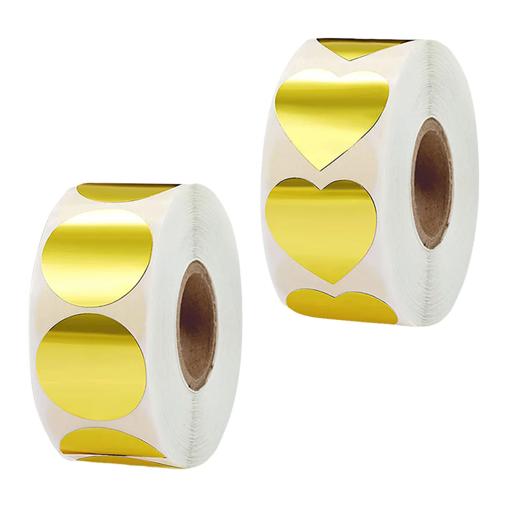 Autocollants Ronds Auto-Adhésifs pour Enveloppes, Plaque de Cuivre, Mariée, 2 Rouleaux