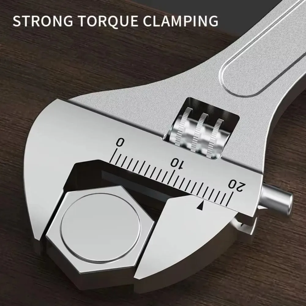 

Short Handle Industrial Grade Shifter Large Opening Heavy Duty Movable Spanners Multifunctional Anti-slip Universal Wrench