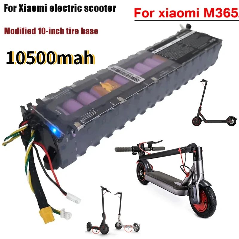 36V 18650 Power Battery for Xiaomi M365Electric Scooter Special Battery Pack 10.5Ah Li-ion Battery with Waterproof Bluetooth BMS