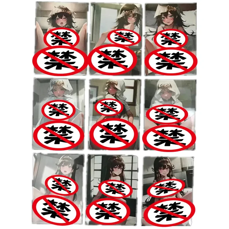 

9Pcs/set Anime Yu-Gi-Oh Heroine Kamishiro Rio Isis Isildar ACG Sexy Nude Card Toy DIY Classic Game Gift Comic Collection Card