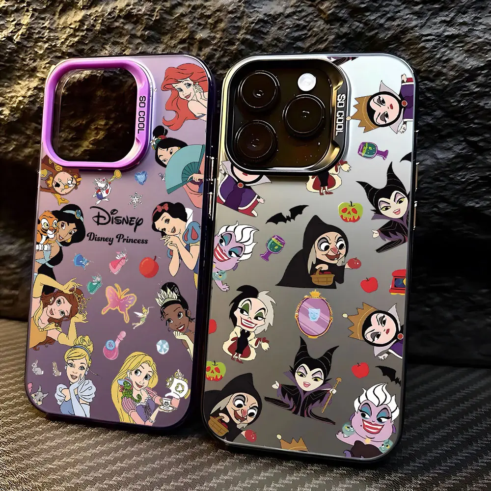 Cute Evils Queens Disneys Princess Phone Case For iPhone 16 15 14 13 12 11 Pro Max X XR XSMAX 8 7 Plus Candy Matte Back Cover