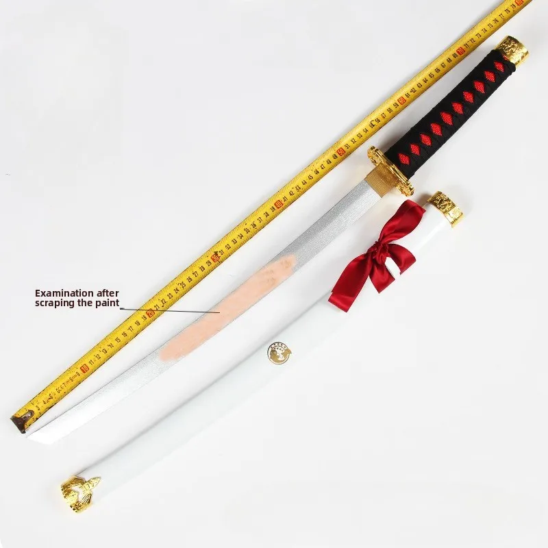 78cm/30.71in Cosplay Sword Catfish Tail Fujiro Wooden With Sheath Anime Peripherals Model Props Medieval Collectible Crafts Toy