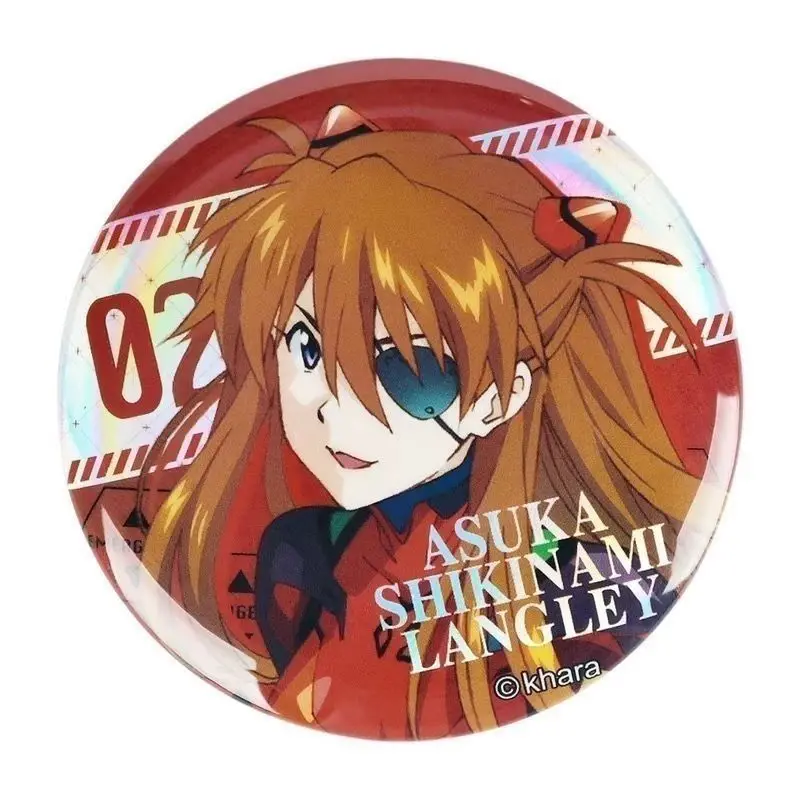 New Neon Genesis Evangelion EVA anime creative bright film laser badge Ayanami Zero Asuka tinplate DIY bar brooch gift wholesale