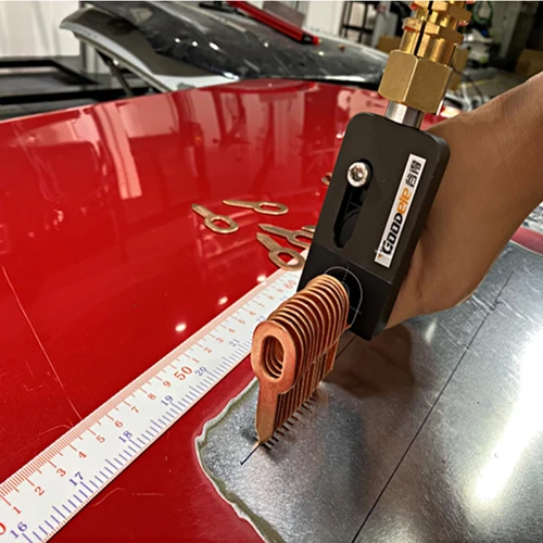 Imagen 2 del producto Herramienta de reparación de carrocería de coche, anillo extractor de abolladuras de soldadura por puntos, arandelas de recarga de pistola, eyector continuo con arandelas de 50 Uds.