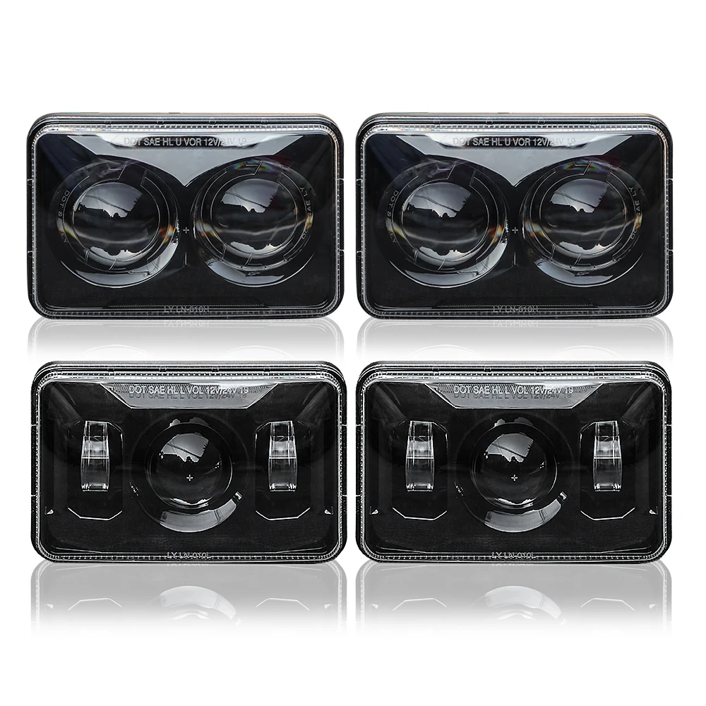Accesorios de Iluminación LED para Automóviles, Faro LED Rectangular de 5 Pulgadas, 60w, Luz de Conducción para Camiones, Faros LED 4x6 para Kenworth