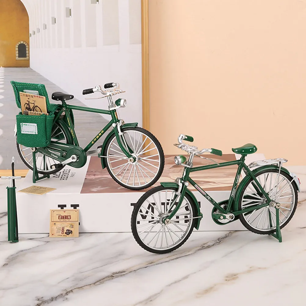 

Vintage Retro Bicycle Decoration Small Iron Art Bike Ornament for Home Office Desktop Lifelike Bike Modeling Toy