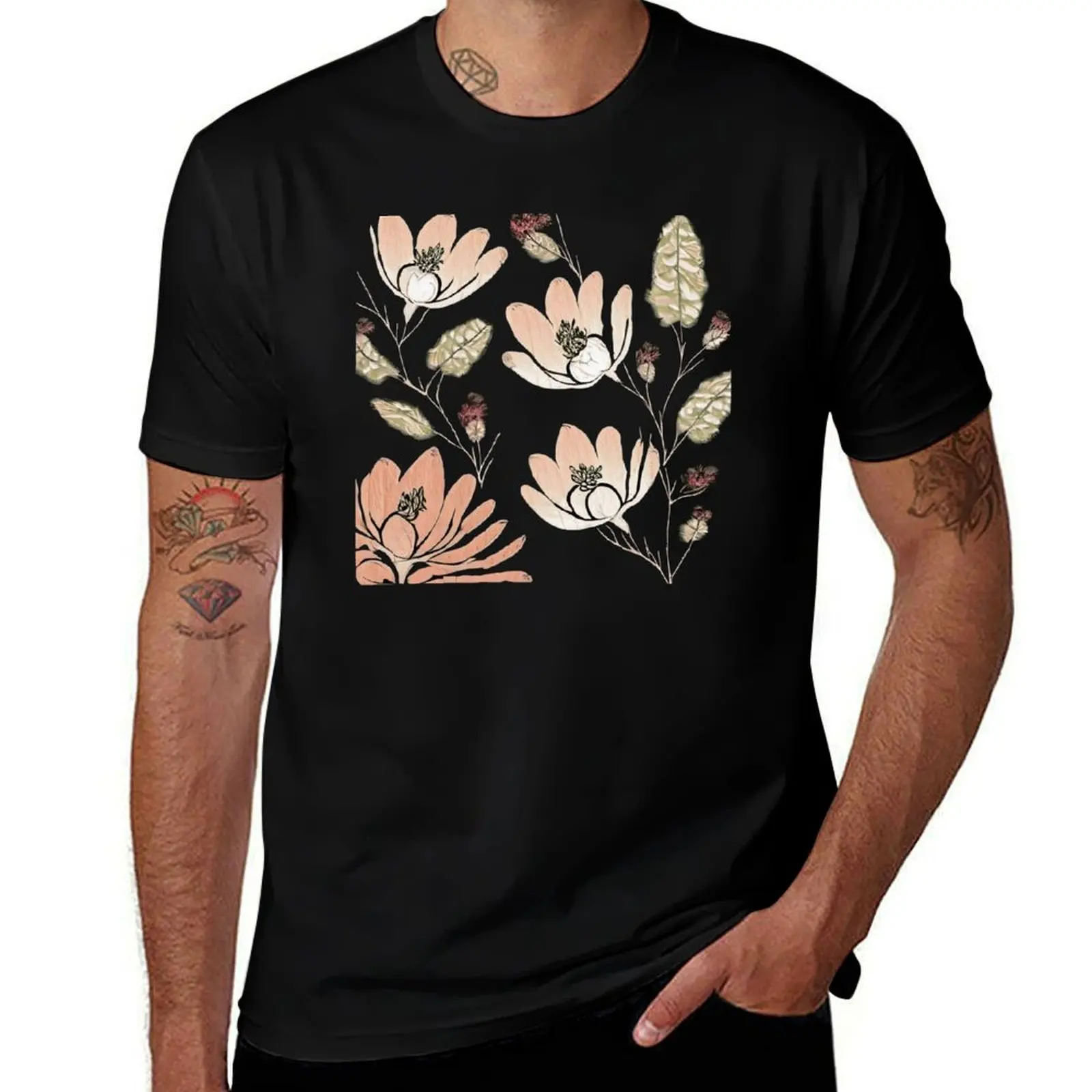 

Layered Paper Minimalist Flowers T-Shirt oversizeds essential t shirt new edition designer shirts slim fit t shirts for men
