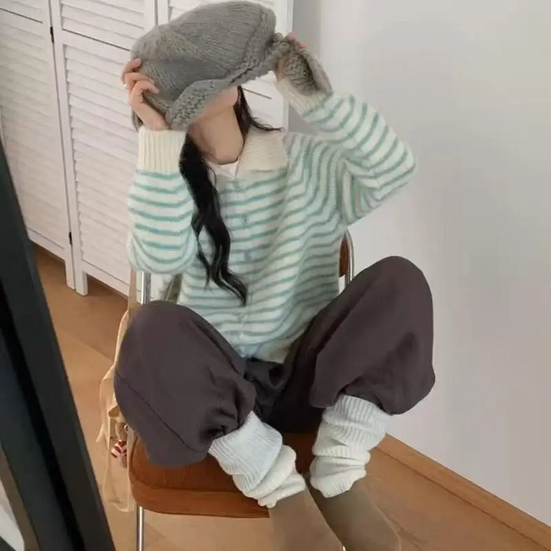 المرأة سترة فتاة تريكو الملابس للمرأة الملابس الشتوية سترة جديدة سترة تريكو القمم الخارجي السيدات البلوزات ملابس خارجية