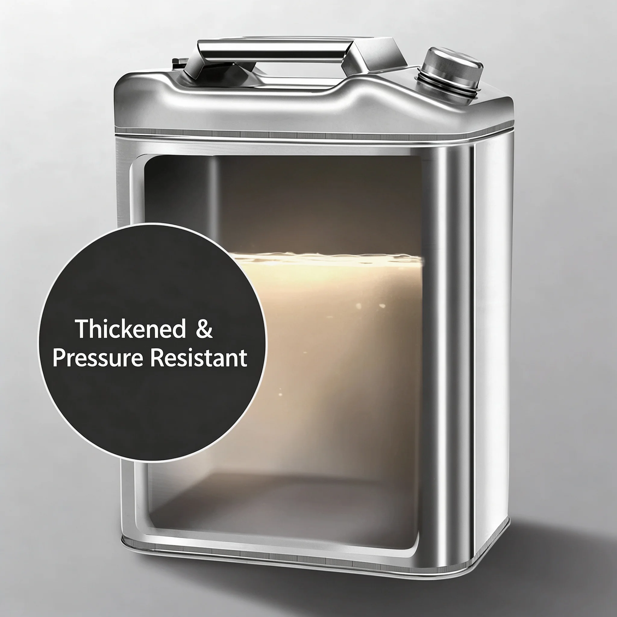 20L Stainless Steel Can Portable Vertical Liquid Storage Container with Spout for Camping Outdoor Water Juice Multi-Purpose