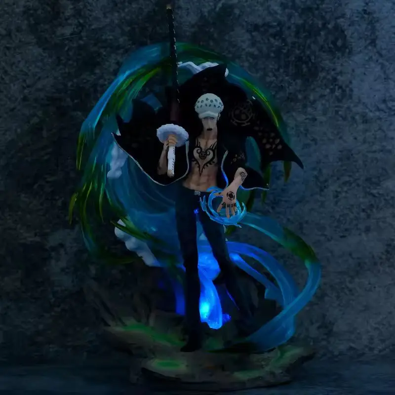 One Piece Gk Large Trafalgar Phantom Action Figure Collectible Luminous Handheld Model Ornament for Boys High Quality Toy