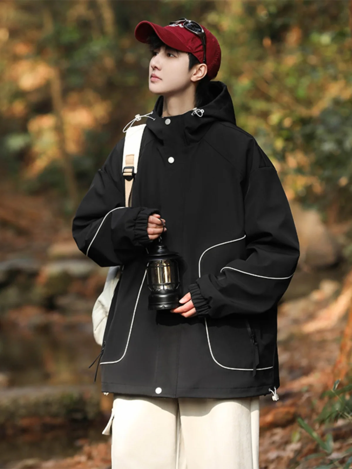 

Ретро-куртка в американском стиле для мужчин, свободная походная одежда, весенне-осенняя новинка, уличная мода в стиле хип-хоп, трендовая брендовая верхняя одежда для пар