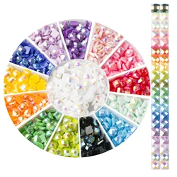 20 Colors Diamond Beads for 5D Diamond Painting Accessories, Resin AB Diamond Painting Drills Square 2.5M