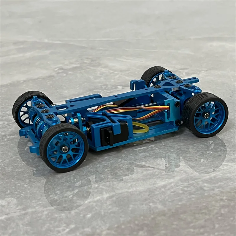 1:28 Metal Upgrade Modified Frame MINI-Q Drift Model With Metal Three-wire Steering Gear RC Car Spare Parts Accessories